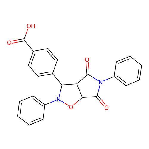 4-(2,4-dioxo-3,7-diphenyl-6-oxa-3,7-diazabicyclo[3.3.0]oct-8-yl)benzoic Acid structure