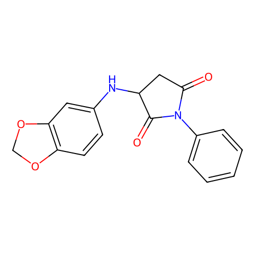 3-(1,3-Benzodioxol-5-ylamino)-1-phenylpyrrolidine-2,5-dione structure
