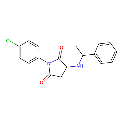 1-(4-Chlorophenyl)-3-((1-phenylethyl)amino)pyrrolidine-2,5-dione structure