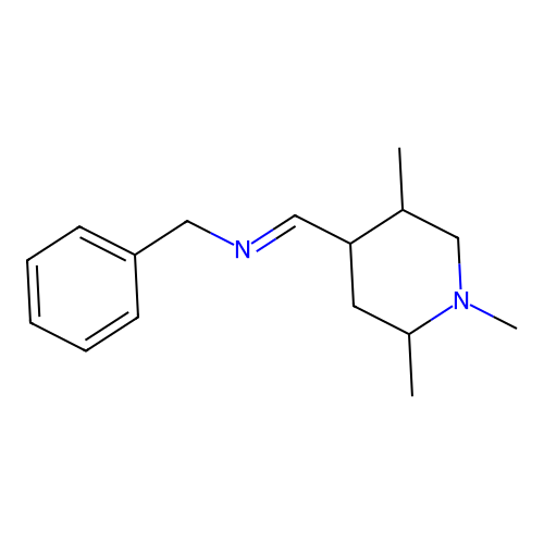 (E)-1-phenyl-N-((1,2,5-trimethylpiperidin-4-yl)methylene)methanamine structure