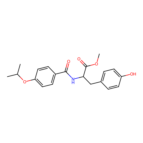 methyl N-{[4-(propan-2-yloxy)phenyl]carbonyl}tyrosinate structure