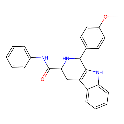 1-(4-methoxyphenyl)-N-phenyl-2,3,4,9-tetrahydro-1H-pyrido[3,4-b]indole-3-carboxamide structure