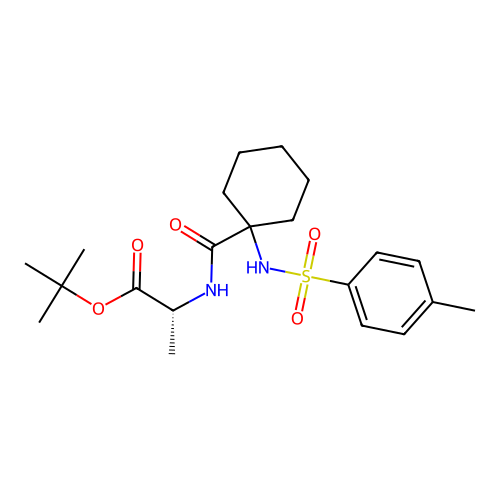 tert-butyl (2R)-2-[[1-[(4-methylphenyl)sulfonylamino]cyclohexanecarbonyl]amino]propanoate structure