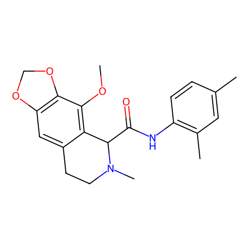 N-(2,4-dimethylphenyl)-4-methoxy-6-methyl-5,6,7,8-tetrahydro-[1,3]dioxolo[4,5-g]isoquinoline-5-carboxamide structure