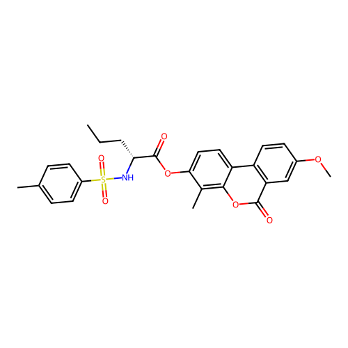 (8-methoxy-4-methyl-6-oxobenzo[c]chromen-3-yl) (2R)-2-[(4-methylphenyl)sulfonylamino]pentanoate structure