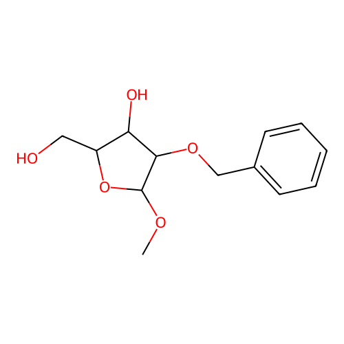 2-(Hydroxymethyl)-5-methoxy-4-phenylmethoxyoxolan-3-ol structure