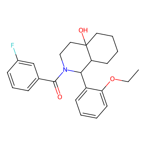 [1-(2-ethoxyphenyl)-4a-hydroxyoctahydroisoquinolin-2(1H)-yl](3-fluorophenyl)methanone structure