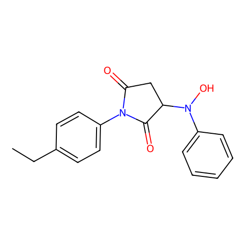 1-(4-Ethylphenyl)-3-(hydroxy(phenyl)amino)pyrrolidine-2,5-dione structure