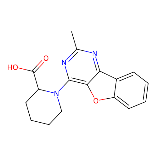 1-(2-Methyl[1]benzofuro[3,2-d]pyrimidin-4-yl)piperidine-2-carboxylic acid structure