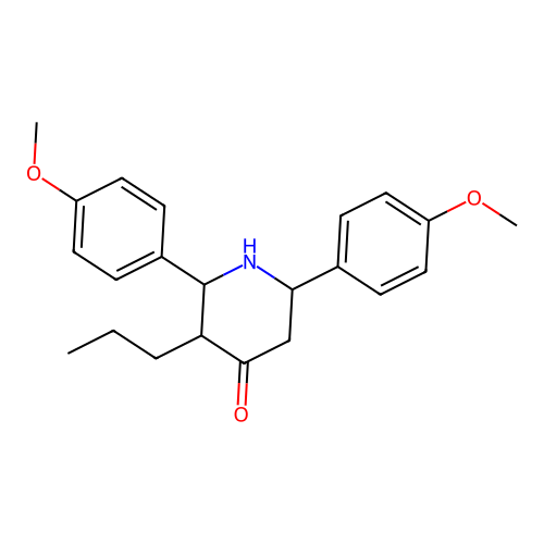 2,6-Bis(4-methoxyphenyl)-3-propylpiperidin-4-one structure
