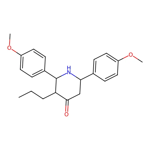 2,6-双(4-甲氧基苯基)-3-丙基哌啶-4-酮 structure