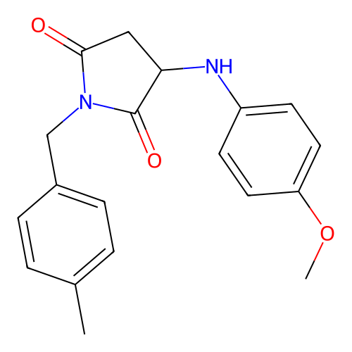 3-((4-Methoxyphenyl)amino)-1-(4-methylbenzyl)pyrrolidine-2,5-dione structure