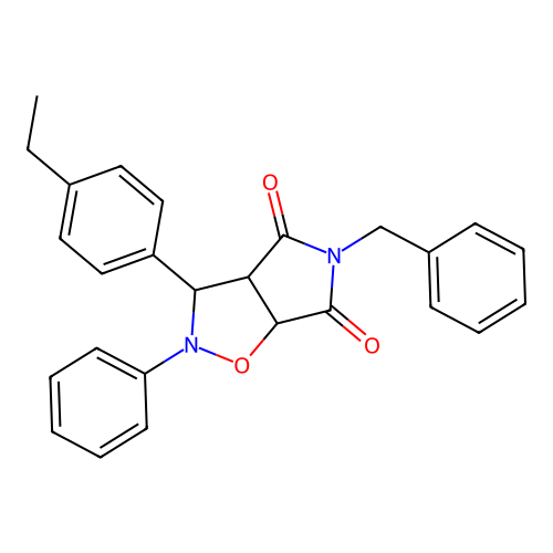 5-benzyl-3-(4-ethylphenyl)-2-phenyldihydro-2H-pyrrolo[3,4-d]isoxazole-4,6(5H,6aH)-dione structure