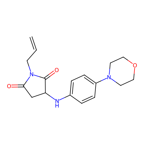 1-Allyl-3-((4-morpholinophenyl)amino)pyrrolidine-2,5-dione structure