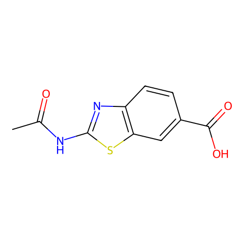 2-Acetylamino-benzothiazole-6-carboxylic acid structure