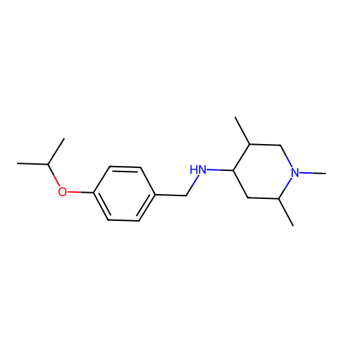 1,2,5-trimethyl-N-[4-(propan-2-yloxy)benzyl]piperidin-4-amine structure