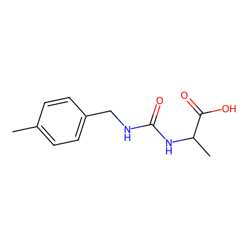 N-[(4-methylbenzyl)carbamoyl]alanine structure