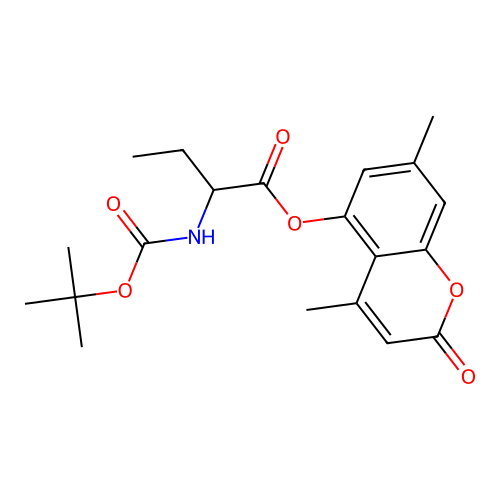 4,7-dimethyl-2-oxo-2H-chromen-5-yl 2-((tert-butoxycarbonyl)amino)butanoate structure