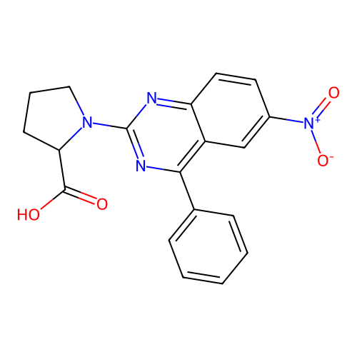 1-(6-Nitro-4-phenylquinazolin-2-yl)pyrrolidine-2-carboxylic acid structure