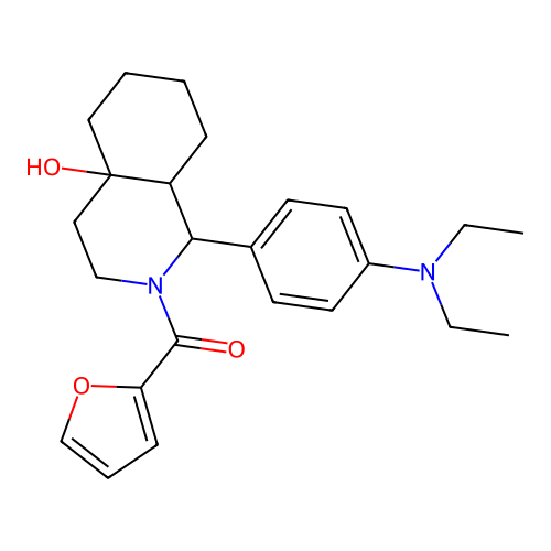 (1-(4-(diethylamino)phenyl)-4a-hydroxyoctahydroisoquinolin-2(1H)-yl)(furan-2-yl)methanone structure