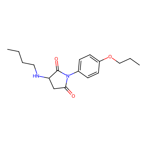 3-(Butylamino)-1-(4-propoxyphenyl)pyrrolidine-2,5-dione structure