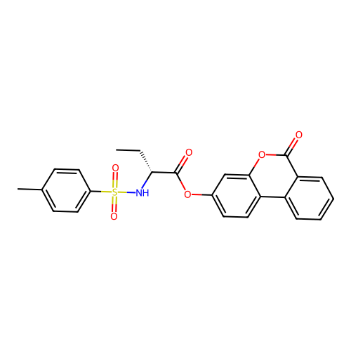 (6-oxobenzo[c]chromen-3-yl) (2R)-2-[(4-methylphenyl)sulfonylamino]butanoate structure