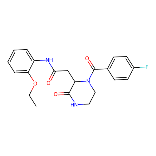 N-(2-ethoxyphenyl)-2-[1-(4-fluorobenzoyl)-3-oxopiperazin-2-yl]acetamide structure