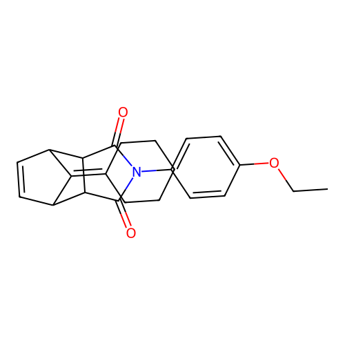 (3aR,4R,7S,7aS)-8-cyclohexylidene-2-(4-ethoxyphenyl)-3a,4,7,7a-tetrahydro-1H-4,7-methanoisoindole-1,3(2H)-dione structure