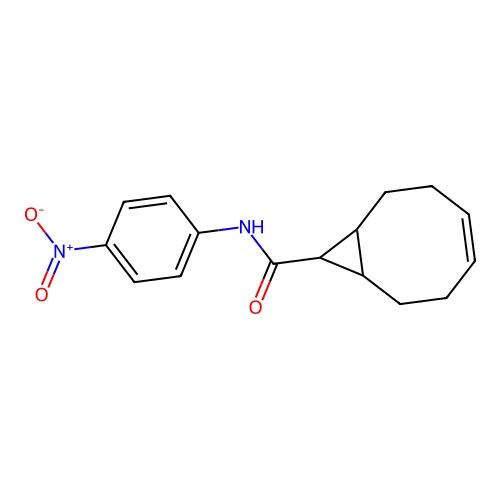 (4Z)-N-(4-nitrophenyl)bicyclo[6.1.0]non-4-ene-9-carboxamide structure