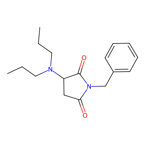 1-Benzyl-3-(dipropylamino)pyrrolidine-2,5-dione structure