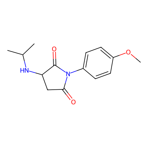 1-(4-Methoxyphenyl)-3-(propan-2-ylamino)pyrrolidine-2,5-dione structure