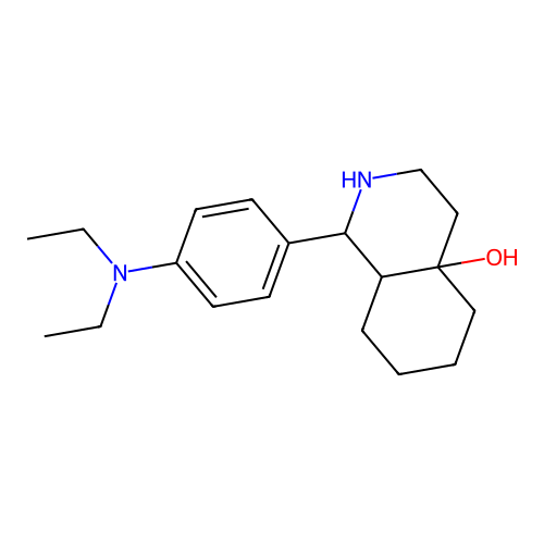 1-[4-(diethylamino)phenyl]octahydroisoquinolin-4a(2H)-ol structure