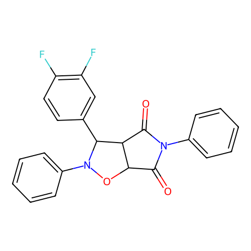 3-(3,4-difluorophenyl)-2,5-diphenyldihydro-2H-pyrrolo[3,4-d]isoxazole-4,6(5H,6aH)-dione structure