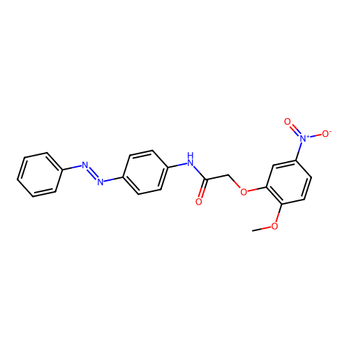 Acetamide, 2-(2-methoxy-5-nitrophenoxy)-N-[4-(2-phenyldiazenyl)phenyl]- structure
