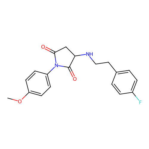 3-{[2-(4-Fluorophenyl)ethyl]amino}-1-(4-methoxyphenyl)pyrrolidine-2,5-dione structure
