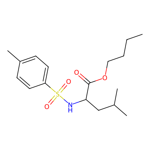 butyl N-[(4-methylphenyl)sulfonyl]leucinate structure