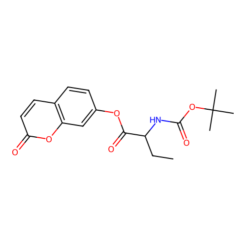 2-oxo-2H-chromen-7-yl 2-((tert-butoxycarbonyl)amino)butanoate structure