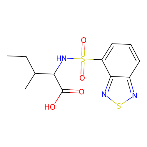 2-(Benzo[c][1,2,5]thiadiazole-4-sulfonamido)-3-methylpentanoic acid structure