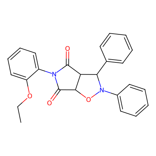 5-(2-ethoxyphenyl)-2,3-diphenyl-3a,6a-dihydro-3H-pyrrolo[3,4-d][1,2]oxazole-4,6-dione structure