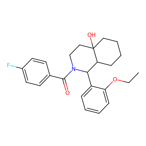 (1-(2-ethoxyphenyl)-4a-hydroxyoctahydroisoquinolin-2(1H)-yl)(4-fluorophenyl)methanone structure