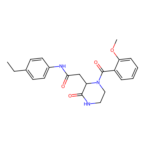 N-(4-ethylphenyl)-2-[1-(2-methoxybenzoyl)-3-oxopiperazin-2-yl]acetamide structure