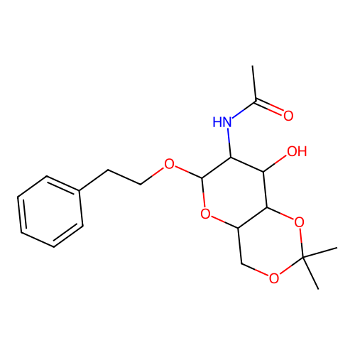 N-((4aS,7R,8S,8aR)-8-hydroxy-2,2-dimethyl-6-phenethoxyhexahydropyrano[3,2-d][1,3]dioxin-7-yl)acetamide structure