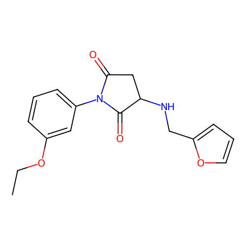 1-(3-Ethoxyphenyl)-3-((furan-2-ylmethyl)amino)pyrrolidine-2,5-dione structure