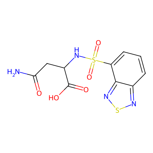 4-Amino-2-(benzo[c][1,2,5]thiadiazole-4-sulfonamido)-4-oxobutanoic acid structure