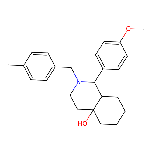 1-(4-methoxyphenyl)-2-(4-methylbenzyl)octahydroisoquinolin-4a(2H)-ol structure