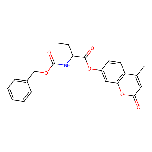 4-methyl-2-oxo-2H-chromen-7-yl 2-(((benzyloxy)carbonyl)amino)butanoate structure