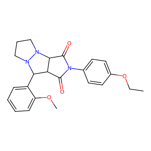 2-(4-ethoxyphenyl)-9-(2-methoxyphenyl)hexahydro-1H-pyrazolo[1,2-a]pyrrolo[3,4-c]pyrazole-1,3(2H)-dione structure