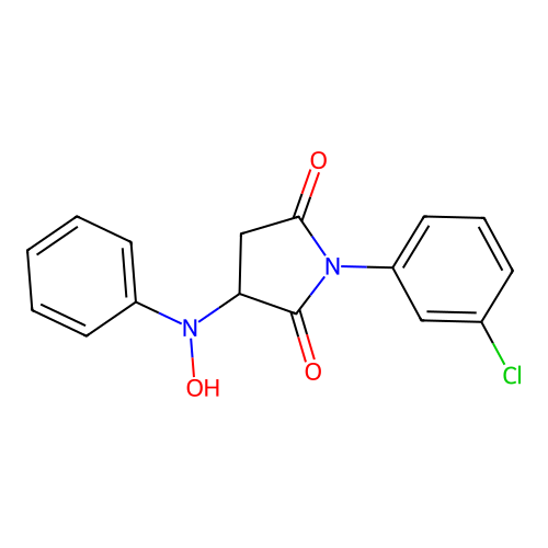 1-(3-Chlorophenyl)-3-(hydroxy(phenyl)amino)pyrrolidine-2,5-dione structure