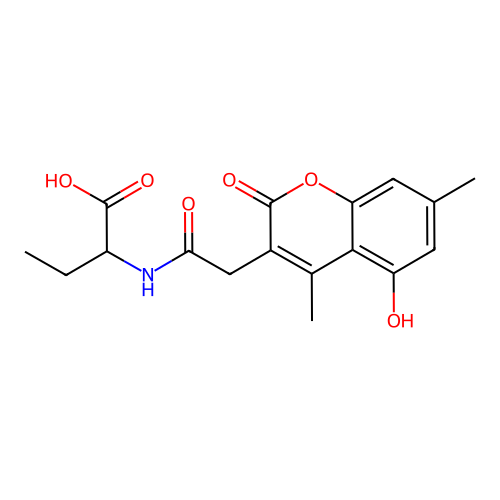 2-{[(5-hydroxy-4,7-dimethyl-2-oxo-2H-chromen-3-yl)acetyl]amino}butanoic acid structure