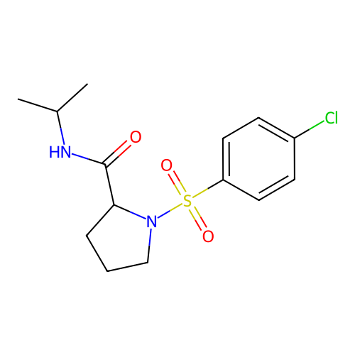 1-[(4-chlorophenyl)sulfonyl]-N-propan-2-ylprolinamide structure